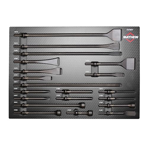 Image of Mayhew Tools 32090F Pneumatic Tool Set, 20-Piece, Black Oxide Finish