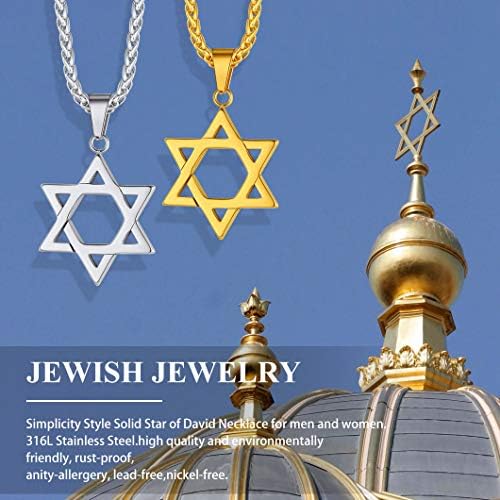 Actie4you® Davidster Kruis Ketting Joodse Hexagram Culturele Sieraden Met Hanger Zilver Uitklapbaar 2131723860