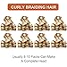 French Curls Braiding Hair Pre Stretched Ginger Curly Braiding Hair 14 Inch 8 Packs French Curl Braids Crochet Hair Spanish Curl Hair for Box Braids Hair Extensions(14 Inch, Blonde and Beige)