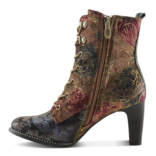 Spring Step L'Artiste Stellar Heeled Booties | Baroque-Inspired Lace-Up Suede Ankle Boots3