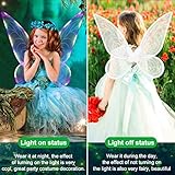 Silom Fairy Wings Light up Butterfly Wings for Adult Kids, LED Fairy Wing Sparkle Angel Wings for Girls Women Halloween Cosplay Costume Angel Wings Dress Up Costume (Colorful) - Image 5