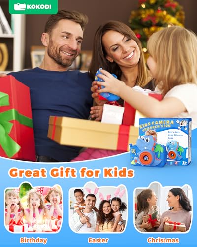 Image of KOKODI - Selfie Camera for Kids, Christmas Birthday Gifts for 3-12 Year Old Boys Girls, HD Digital Video Camera for Toddlers, Toys for 3 4 5 6 7 8 Year Old 5