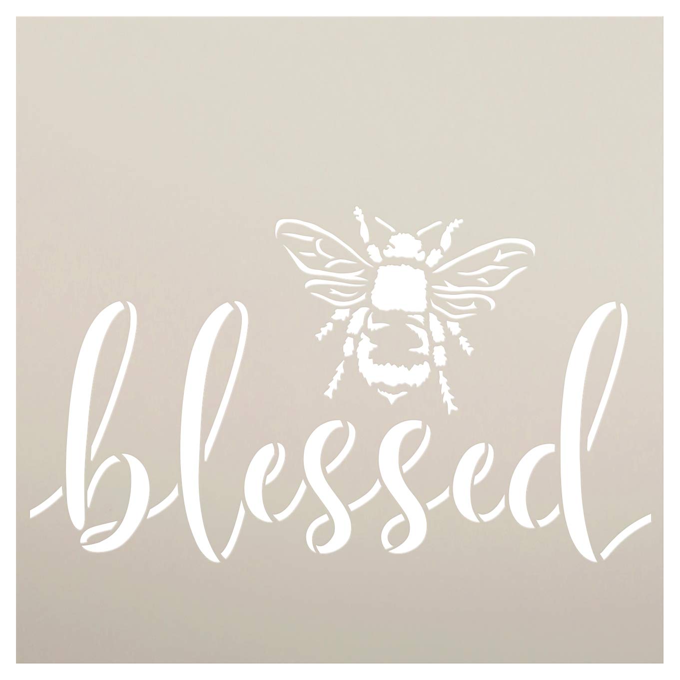 Buy Bee Blessed Stencil by StudioR12 DIY Farmhouse Bumblebee Home