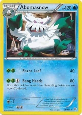 pokemon cards abomasnow - (26) - Plasma Blast Cabago:Binder The Most Valuable Cards [metal] x2 Retreat Cost Color_Blue