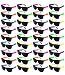 Edge I-Wear Neon Party Sunglasses(Pack of 36)