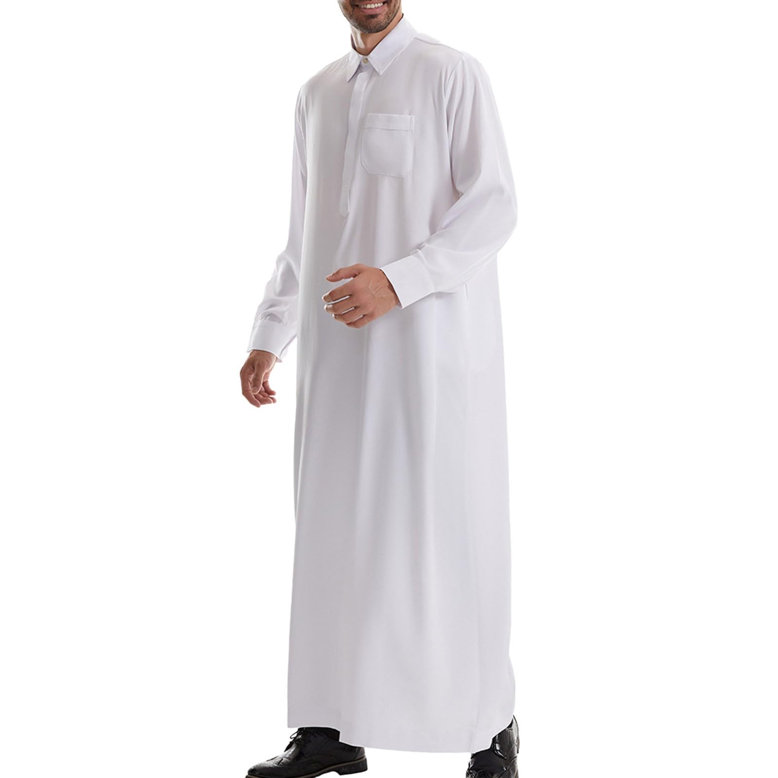Caftan dubaï de luxe : thobe traditionnel aux finitions brodées - 5