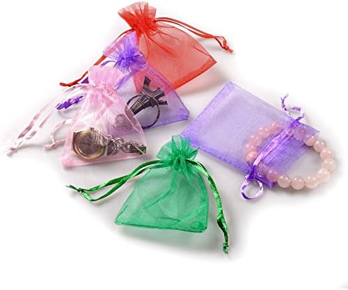 JZK 50 x niebieska torba z organzy na przyjęcie konfetti słodycze torba 7 x 9 cm małe torby ze sznurkiem na ślub dzieci urodziny baby shower