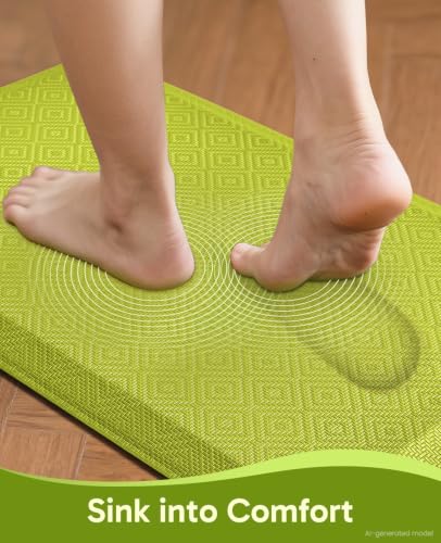 Image of Ophanie Kitchen mats for Floor, 3 /4 inch Thick, Kitchen Rugs, 20x48 Anti Fatigue Standing Cushioned Mat,Waterproof,Comfort Ergonomic mat for Office, Home,Sink with 99+ Pairs of Anti-Slip Bottom Ridges