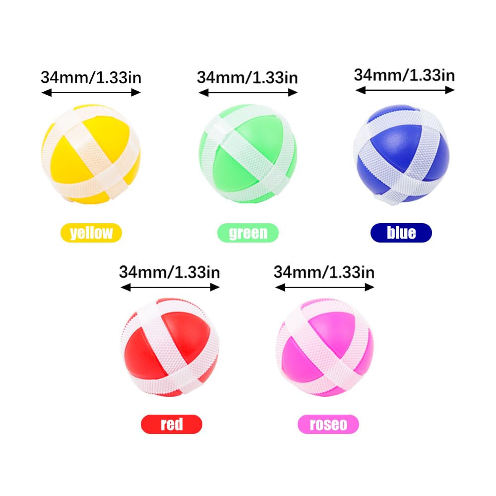 Pilikoll 40 Pcs Kids Darts Game Balls 3.4cm Dart Hook and Loop Balls Kids Dart Board Balls Sticky Ball for Fabric Dart Board Sticky Wall Balls for Indoor Outdoor Classic Games - Image 2