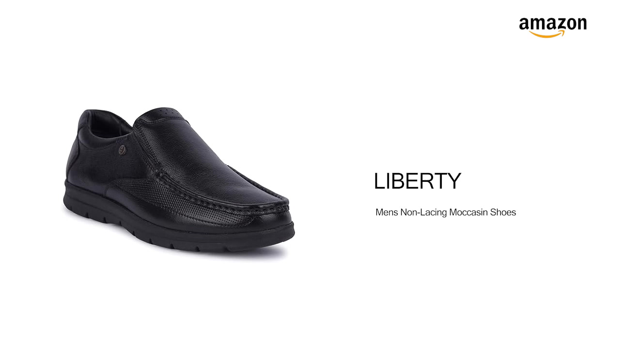 Buy Liberty OSL-22 Mens Formal Non Lacing Shoes Black (7 UK) at