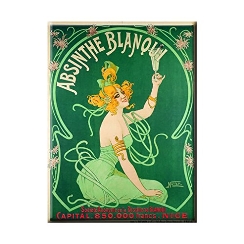 Souvenirs de France - Magnet Métal Pub Rétro Absinthe 8 x 6cm Cover