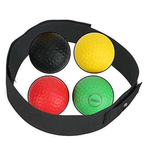 Keenso Langlebiger PU 4 Balls Boxing Training Ball Kopfmontierter Verstellbarer Boxball für Sport