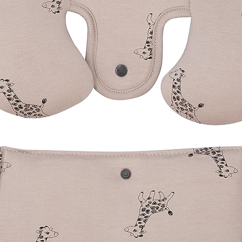JYOKO Kids Sitzverkleinerer Antiallergikum Universal Baby 100% Baumwolle (Giraffe, Enthält eine Kopf- und eine Körperstütze, 2 Stück)