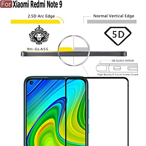 Image of DD SON (Black 11D Tempered Glass for Samsung, Redmi etc (Q-Redmi Note 9)