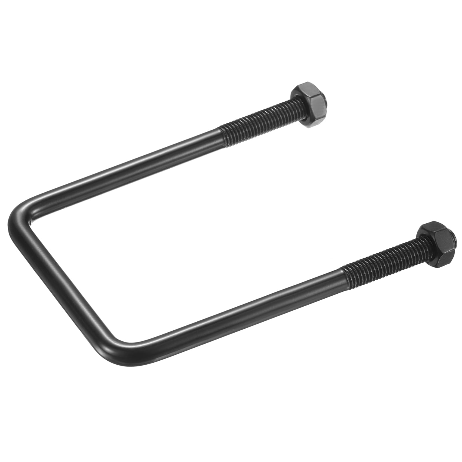 sourcing map 1 lot de boulons en U carrés M10, 80 mm, largeur intérieure 150 mm, longueur 150 mm, boulon de serrage en U en acier inoxydable 304 galvanisé avec écrous pour automobile, remorque, bateau