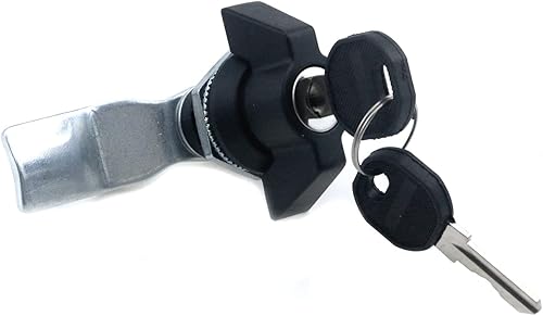 Miniatura 5 de Cerradura de leva desplazada de cilindro de 78 pulgadas con 2 llaves para caja de herramientas de recogida de camión, máquina expendedora, cajón,