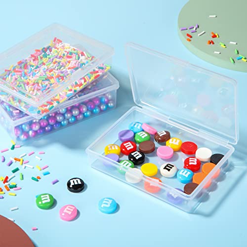 24Pcs Playing Card Case Clear Thickened Plastic Gaming Game Card Holder Organizer, Snaps Closed Clear Card Box Small Hard Plastic Card Storage Box, Empty Trading Card Storage Box 3.8X2.7X0.82 Inch #TOP5