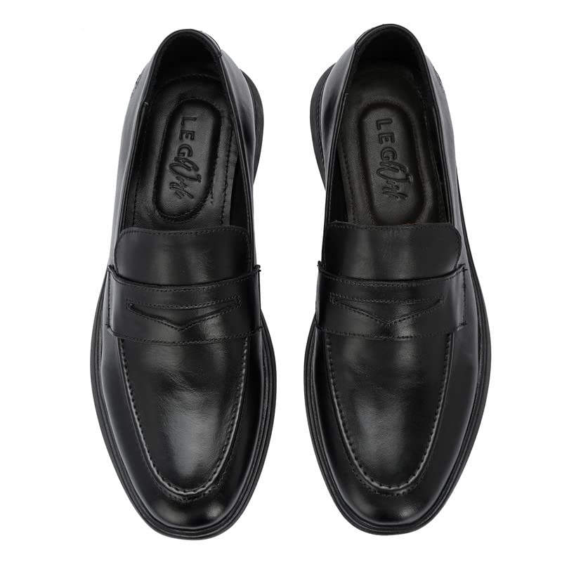 Image of Legwork Men's Leather Loafer Shoes for Men and Boys