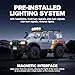 FMS 1/10 LC80 RC Crawler, FCX10 Toyota RC Rock Crawler with Lighting, Hobby Grade Offroad RC Car for Adults, RS Need to Complete (Grey)