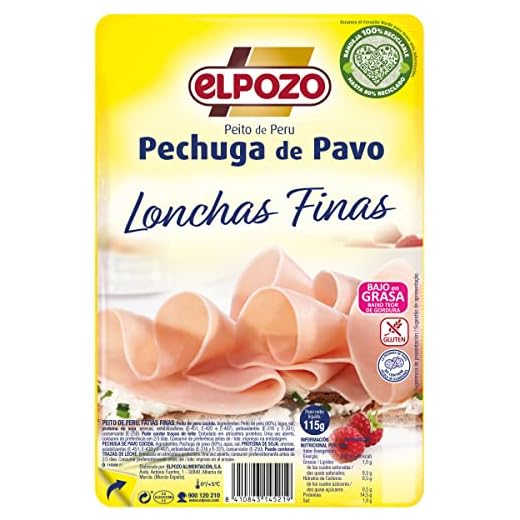 Elpozo Pechuga de Pavo en Finas Lonchas, 115g