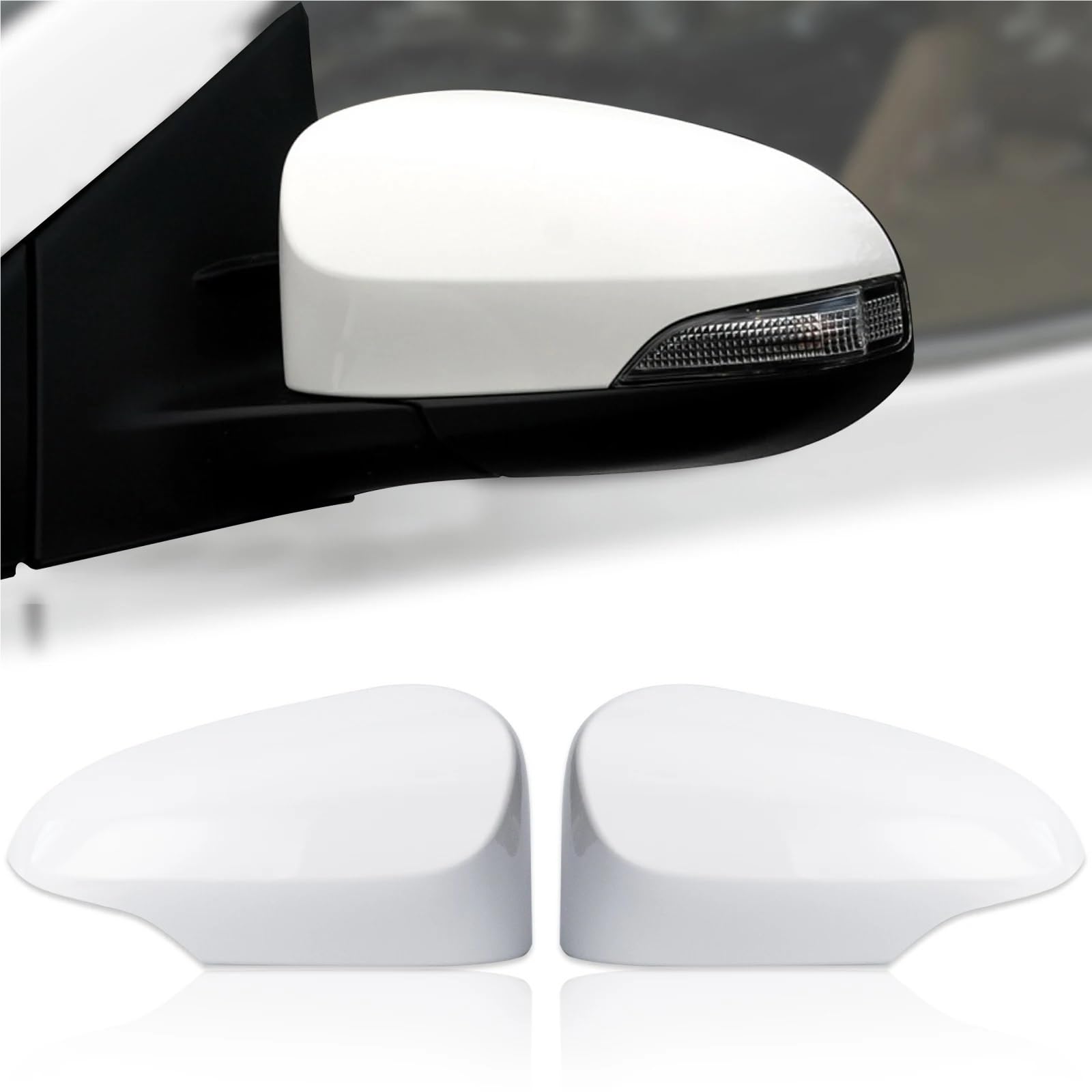 Auto Spiegelkappen Für Toyota Für Corolla 2014-2019 8794502930 | 87915-02930 Tür-Rückspiegel-Abdeckkappe, Gehäuse-Schutzabdeckung(White Left)