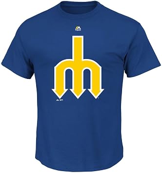 Seattle Mariners Cooperstown Official Logo Blue T-Shirt