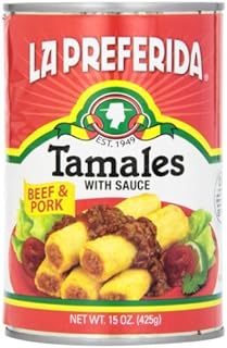 La Preferida Tamales Beef & Pork, 15-Ounce (Pack of 12) by La Preferida