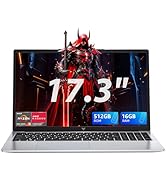 KAIGERR 17.3 inch Laptop, AMD Ryzen 4300U, 16GB RAM 512GB SSD Laptop Computer, Webcam, 2026 Busin...