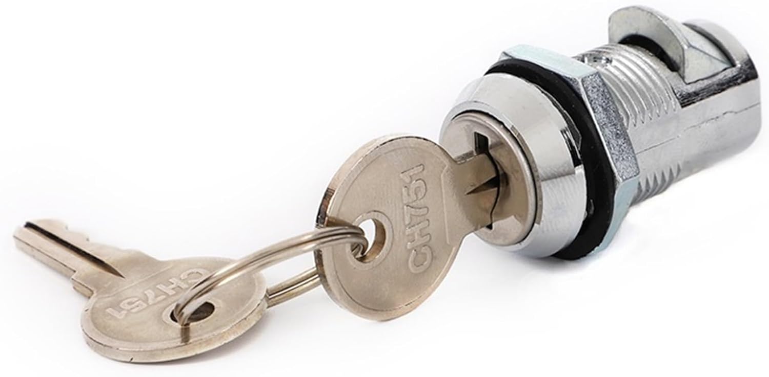 JK522 Sliding Door Slam Locks Hook Round Cylinder Cam Lock with CH751 Keyed Latch 1Pcs