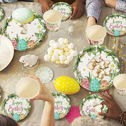 Cibeat EASTER Disposable Dinnerware Set, Easter Decorations Paper Plates, Easter Party Supplies Includes Plates thumb #4