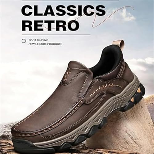 Enjerr Orthopedic Shoes Men, Enjerr Waterproof and Breathable Leather Orthopedic Shoes, Outdoor Comfortable Slip On Flat Sneakers with Arch Support3