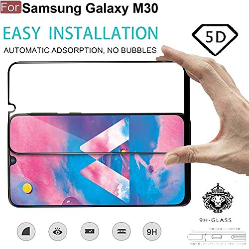 Image of CEDO Tempered Glass for Samsung Galaxy M30 / M30S | Screen Protector Full HD Quality Tempered Glass Anti-Scratch Edge to Edge Coverage with Easy Installation Kit (Black)