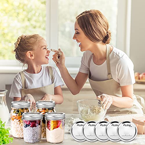 【Wide Mouth】Canning Lids, 70-Count Mason Jar Lids For Ball, Kerr Jars, Split-Type Metal Rustproof & Leakproof，Food Grade Material Canning Jar Lids,100% Fit For Wide Mouth Jars (70Pcs-86Mm, Silver) #TOP5