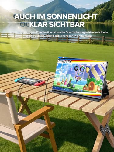 UPERFECT Portable Monitor 4K 16" 1200 Nits, 145% sRGB Laptop Monitor – Ansicht 5
