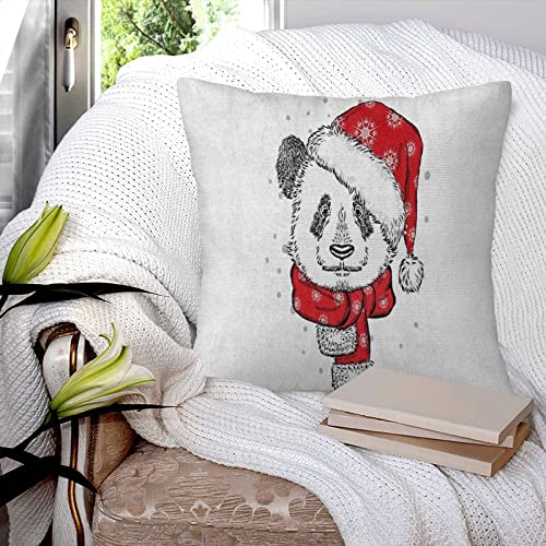 Fundas de almohada, divertidas fundas de almohada, diseño de Papá Noel, Año de Navidad, funda de almohada cuadrada de 18 x 18 pulgadas, funda de almohada para decoración de sofá y dormitorio