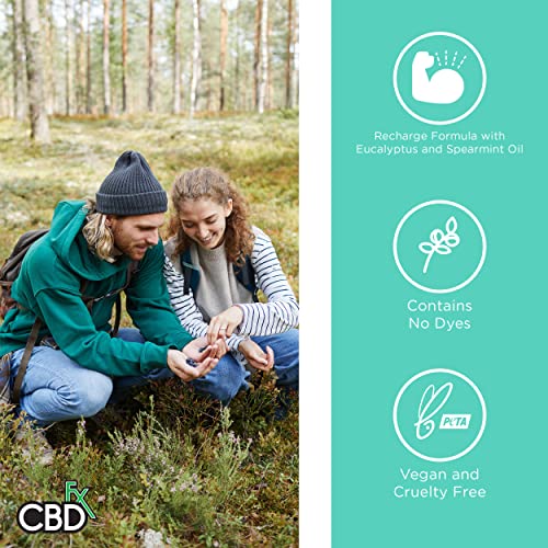 CBDfx 200mg CBD High Strength Recharge Bath Bomb with Eucalyptus & Spearmint Oils, Vegan, Cruelty-Free, Single Bath Bomb - Image 7