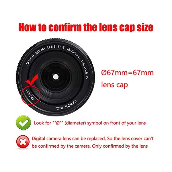 EW-73B Gegenlichtblende & 67 mm Objektivdeckel, kompatibel mit Canon EF-S 17-85 mm f/4-5.6 IS USM Objektiv, EF-S 18-135… – Bild 7