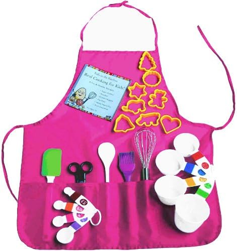 Playful Chef 23 Piece Pink Apron Children's Baking Set