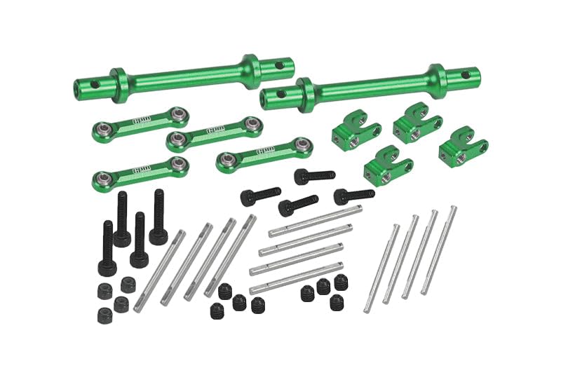 Aluminum Front & Rear Sway Bar for Losi 1/18 4WD Mini-LMT Monster Truck LOS01026 Upgrade Parts - Green