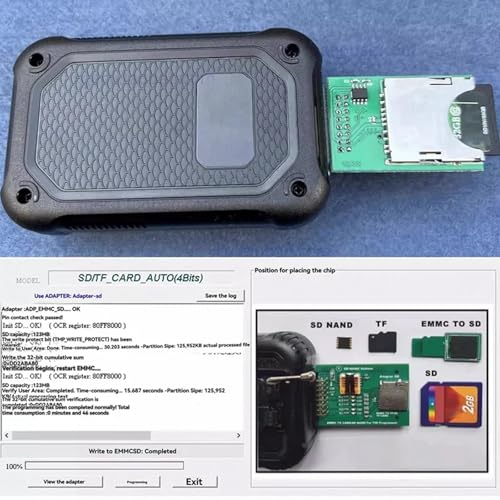 Adaptador EMMC para programador T48 que evita fallos de escritura de datos 2
