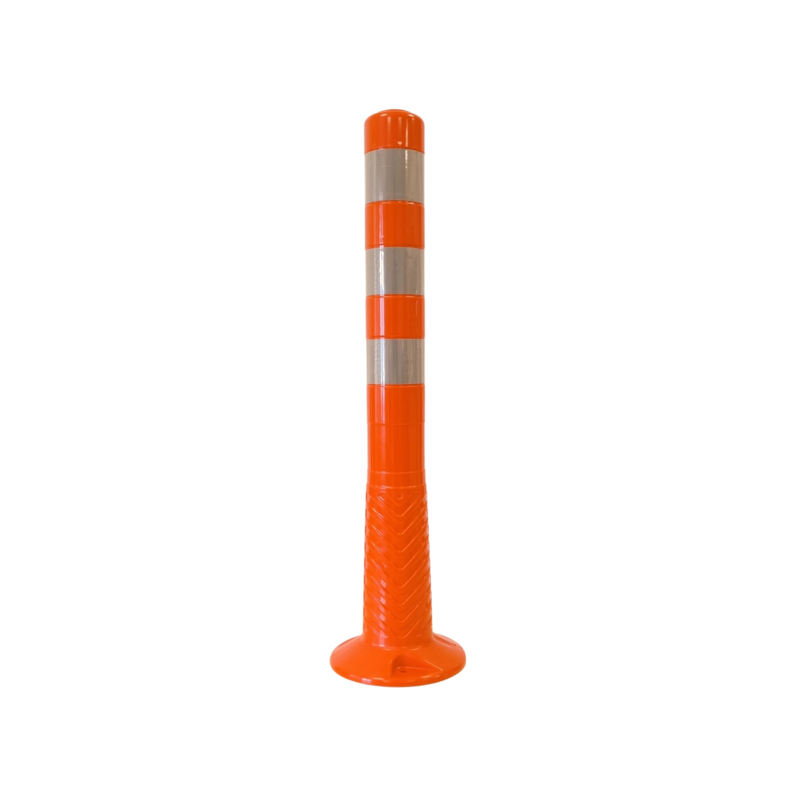 PARKING FACIL | Borne de signalisation flexible avec bandes réfléchissantes | Taille : 75 cm | Vis incluses | 1 unité (orange)