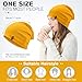 HAMUNI Slouchy Beanie for Women – Men Soft Breathable Cotton Beanie Hat, Double-Layered Lightweight Windproof Skull Cap, Classic Casual Beanie for Daily Wear & Transitional Seasons (Yellow)