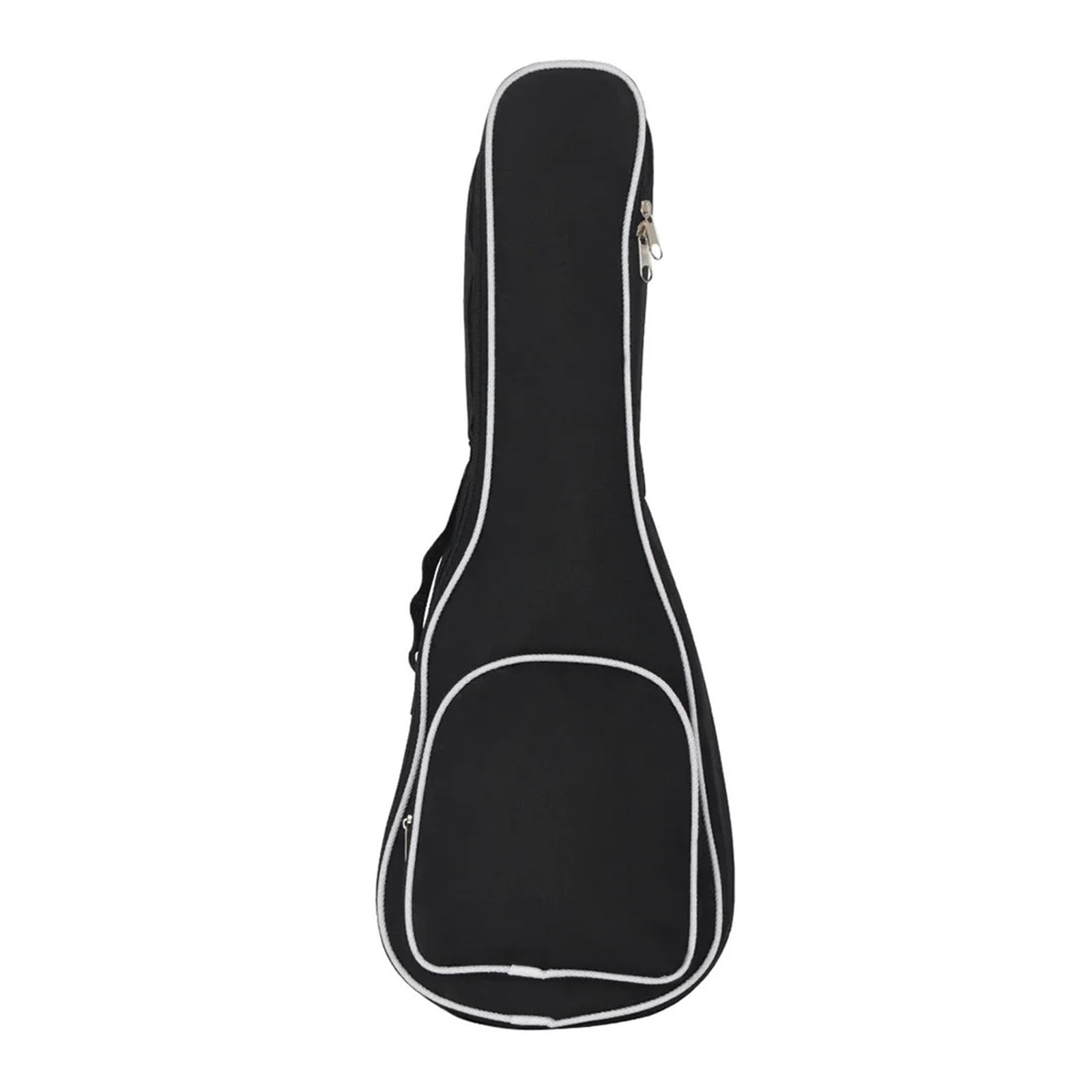 Pokrowiec na gitarę 23-calowy wyściełany pokrowiec na Ukulele z białymi wykończeniami, czarny Przenośny futerał na gitarę czterostrunową Pogrubiony schowek Plecak z tkaniny Oxford