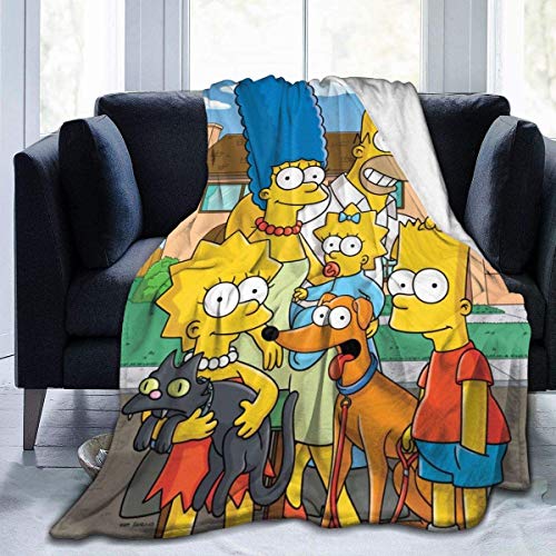 Simpsons ザ?シンプソンズ ブランケット 大判 ひざ掛け 掛け毛布 フランネル ふわふわ 柔らかい 冷房対策 軽くて暖かい 秋冬 軽量 夏用