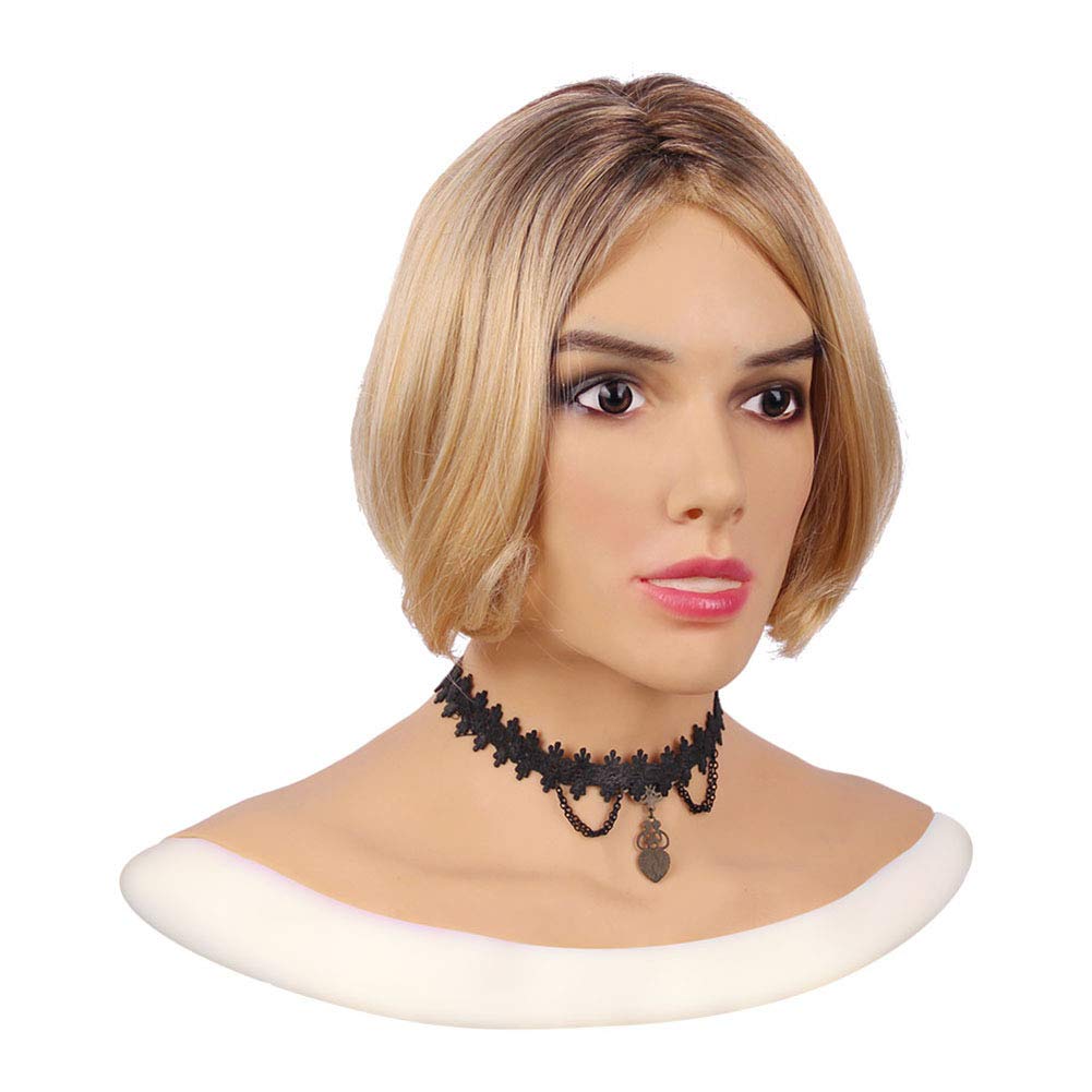Silikonowa maska na głowę do przebrania na całą twarz, realistyczny kobiecy wygląd, idealna na cosplay, imprezę i transformację Drag Queen