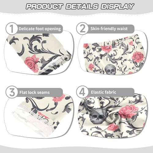 Romantic Horror Girls Leggings,Workout Leggings for Girls Toddler Athletic Legging Size for 3-10T3