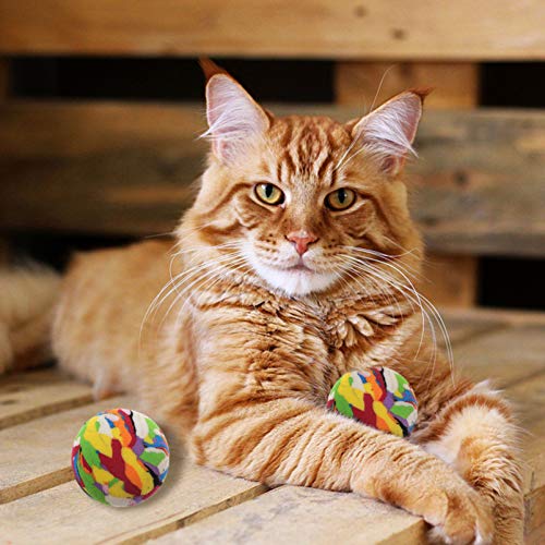 VILLCASE 10Pcs Interativo Brinquedos Do Gato Bola Colorida Rainbow Eva Bolas Gato Interessante Perse