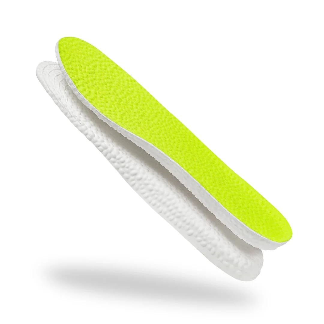 Hefe Luxx Comfort Starter Insoles // All Day Support, Relieve Foot Pain (Neon, US 7-13)