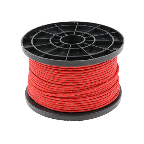 YIJU Cordas Guy Cordas Luminosas Refletivas Cordas Cordas Cordas Tensão, Vermelho - 3.5mm