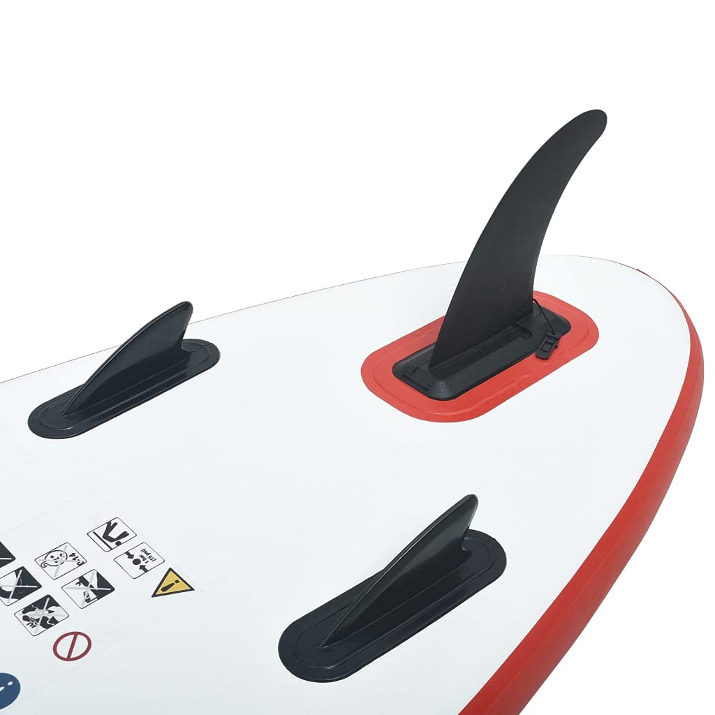 Stand Up Paddle Board Set SUP Tavola da surf gonfiabile rosso e bianco, pad antiscivolo Materiale dell'articolo: EVA
